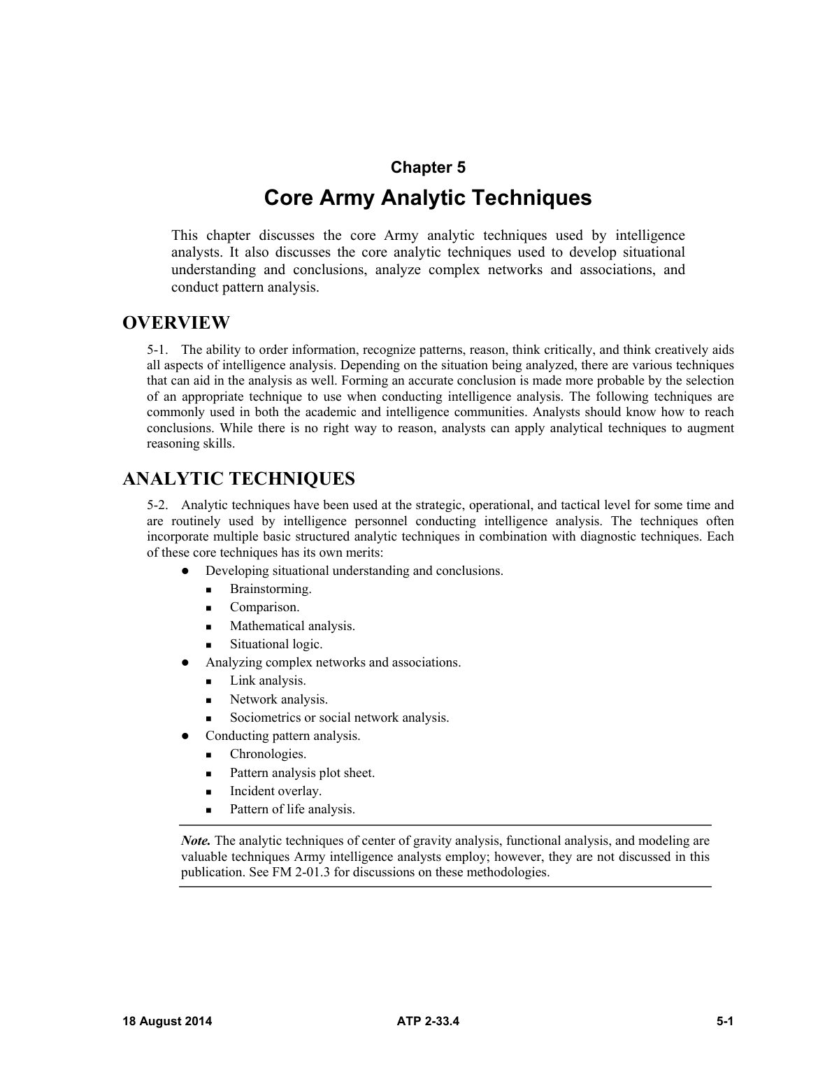 Intelligence Analysis