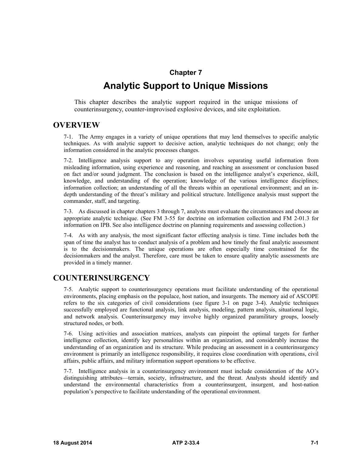 Intelligence Analysis