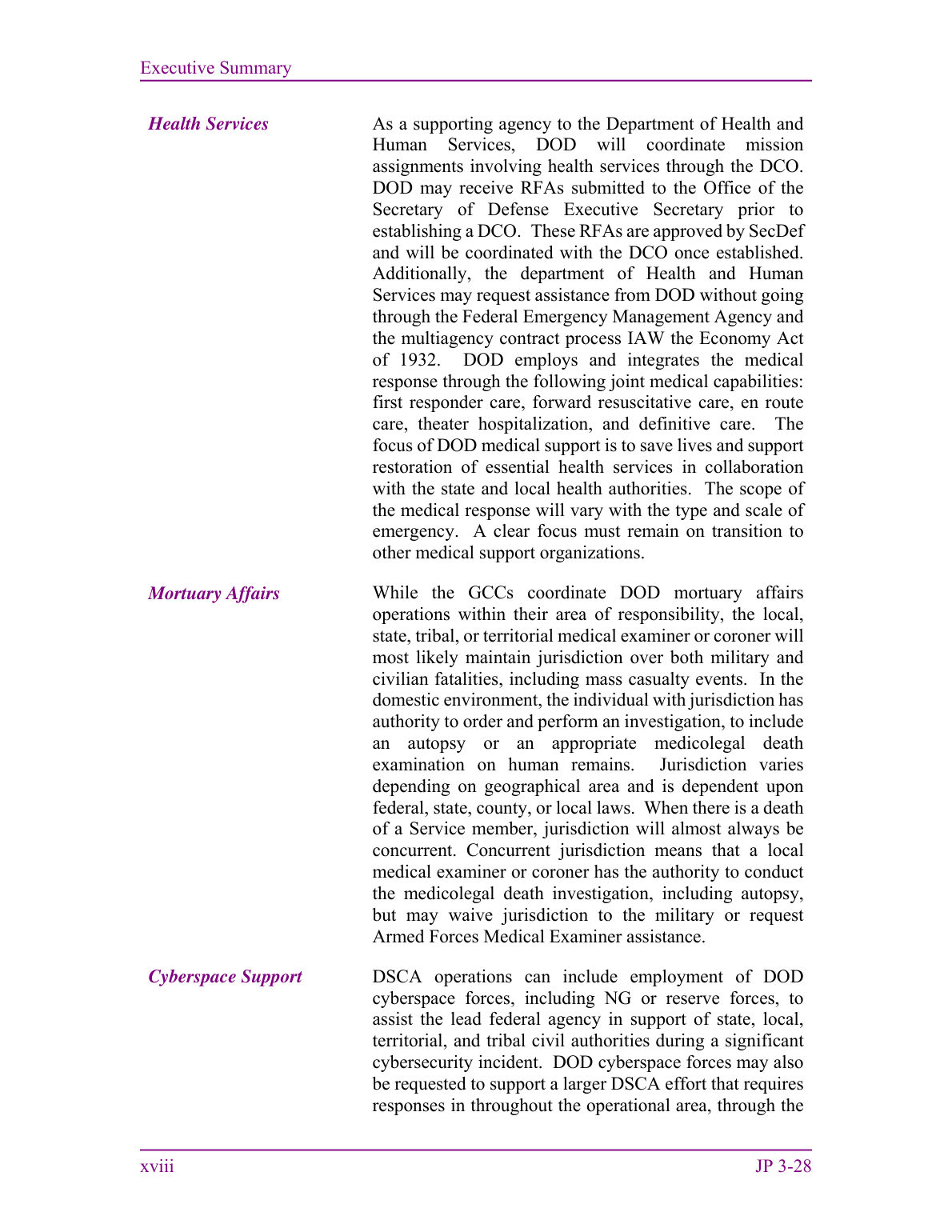 Defense Support of Civil Authorities