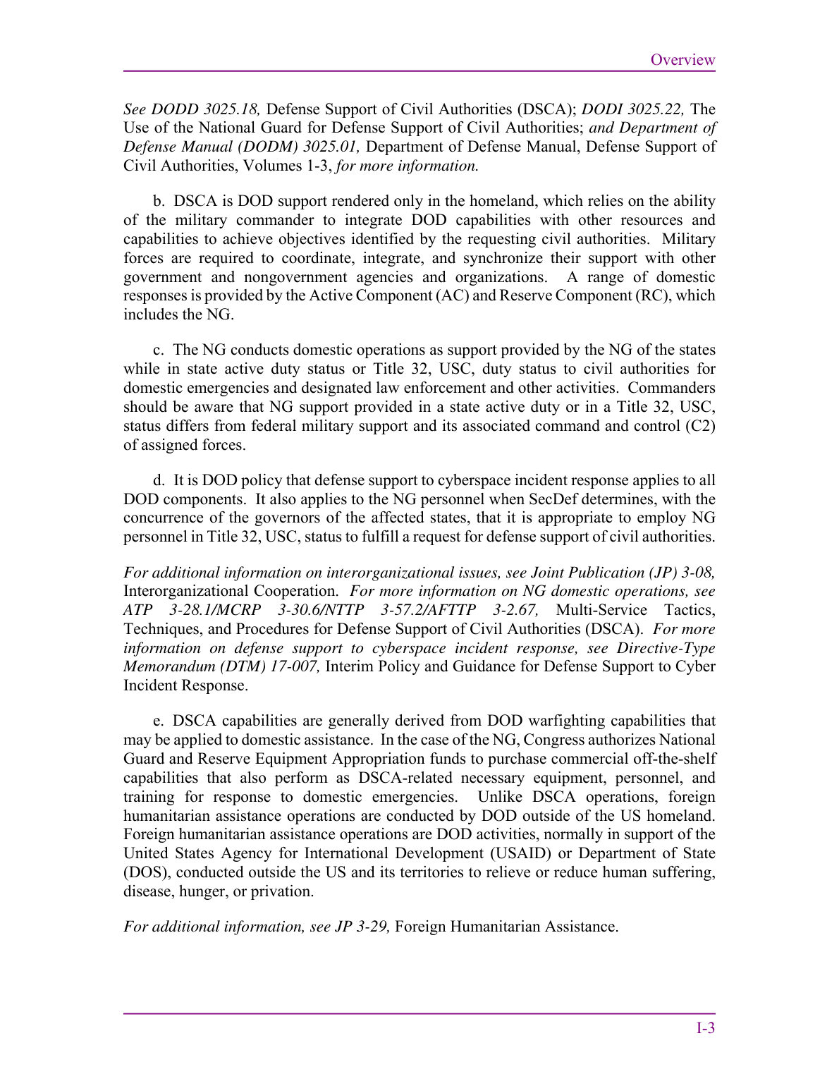 Defense Support of Civil Authorities