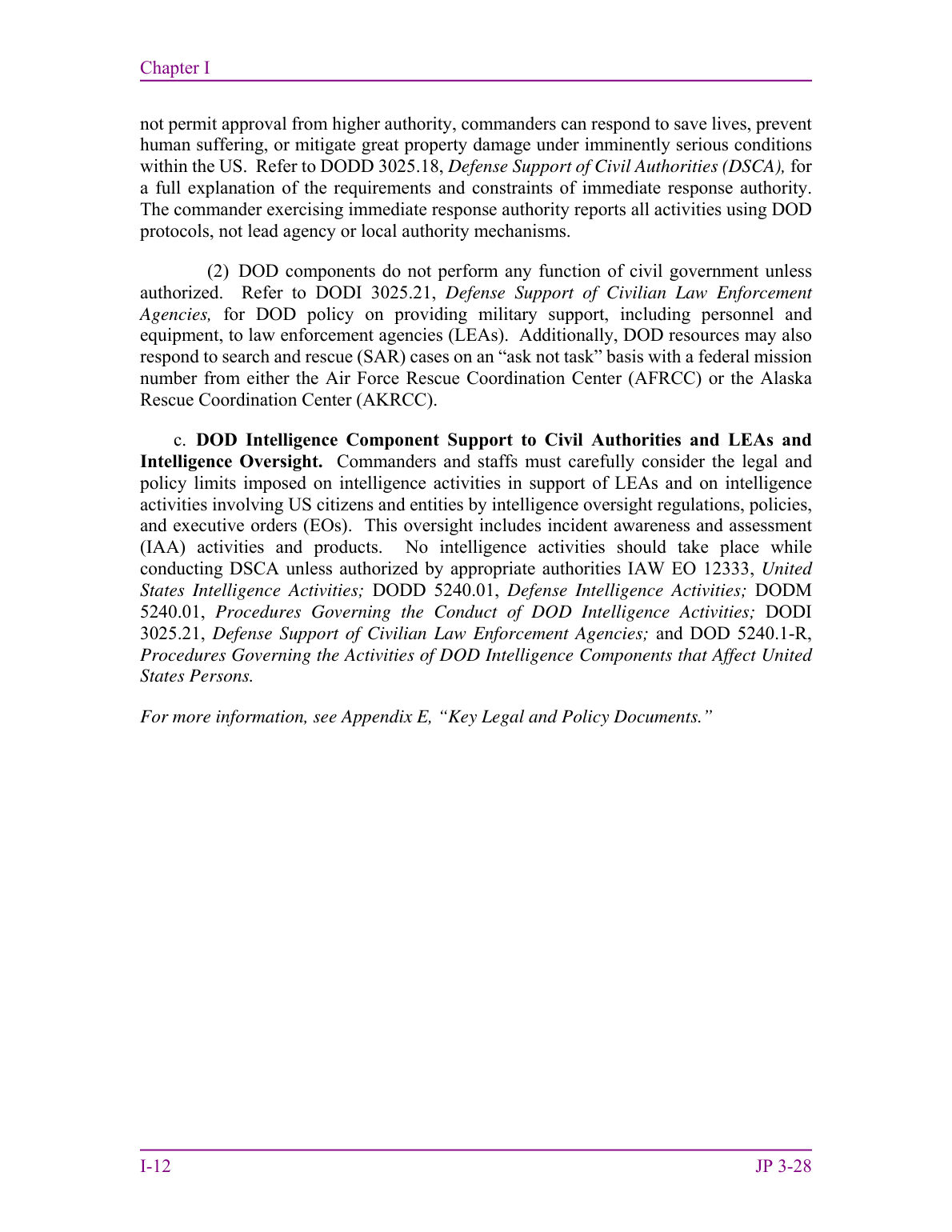 Defense Support of Civil Authorities