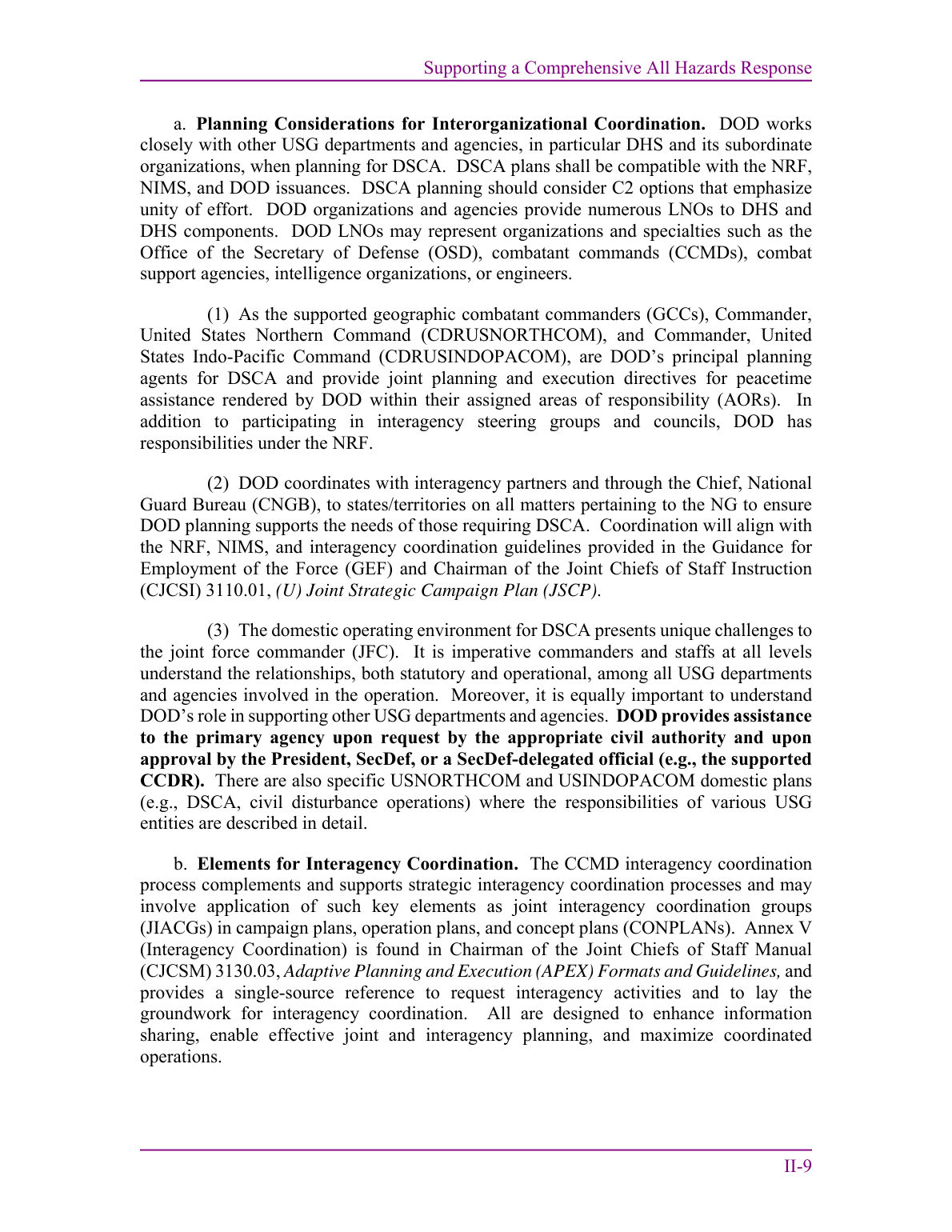 Defense Support of Civil Authorities