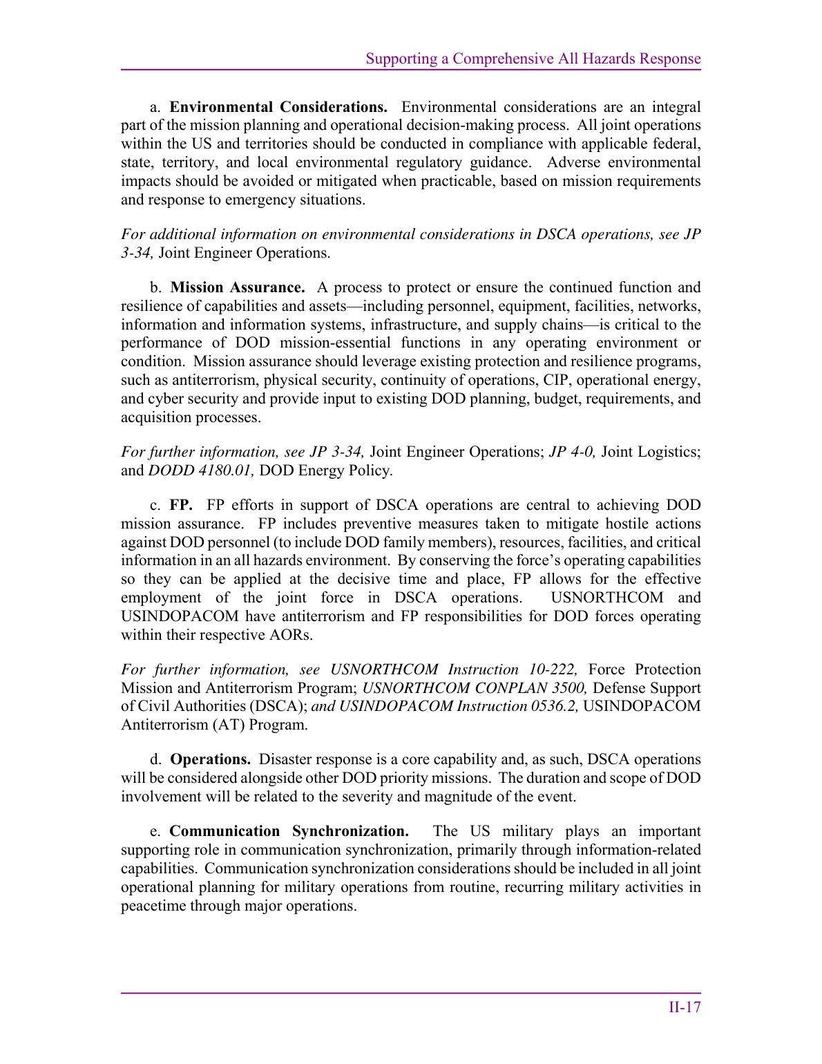 Defense Support of Civil Authorities