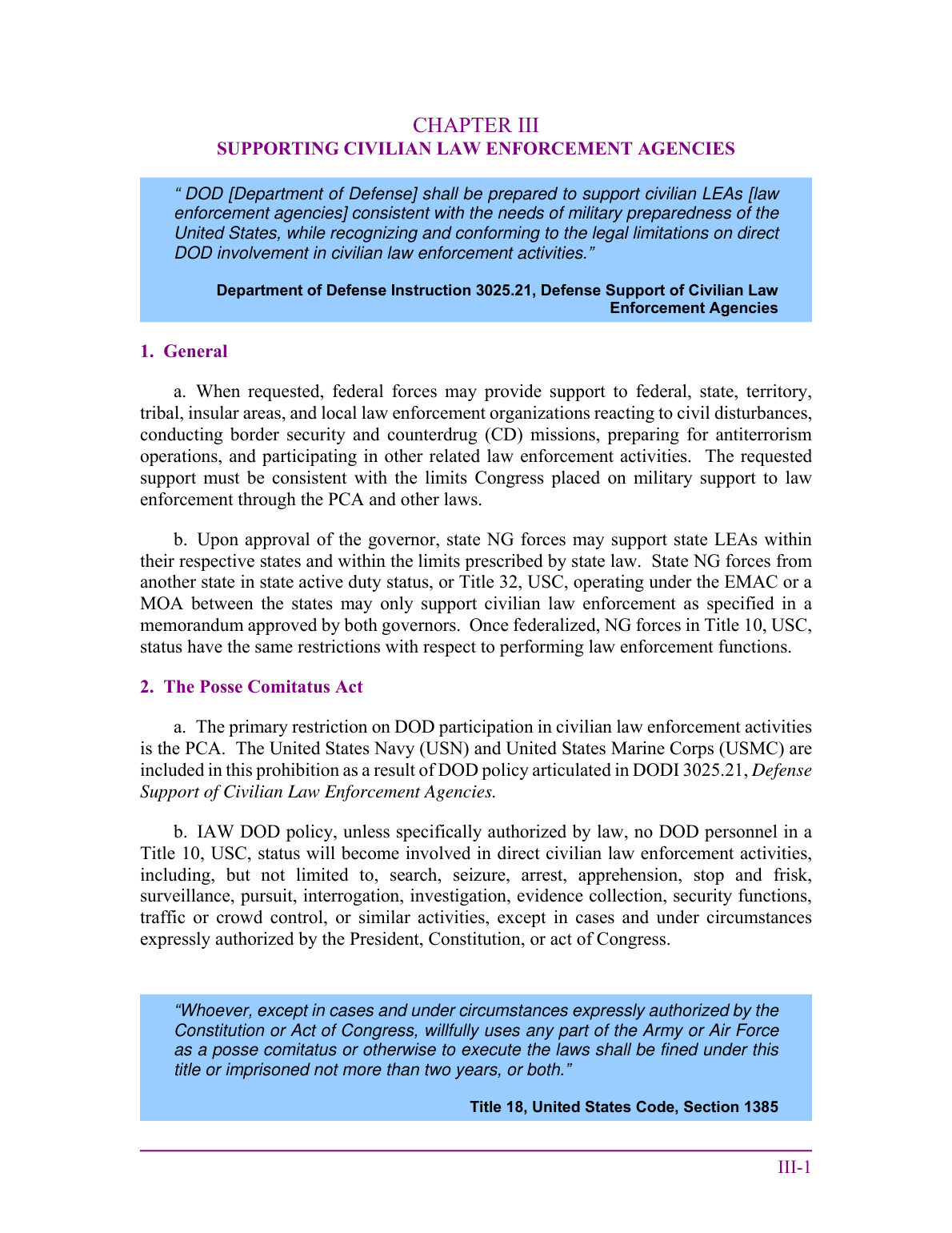 Defense Support of Civil Authorities