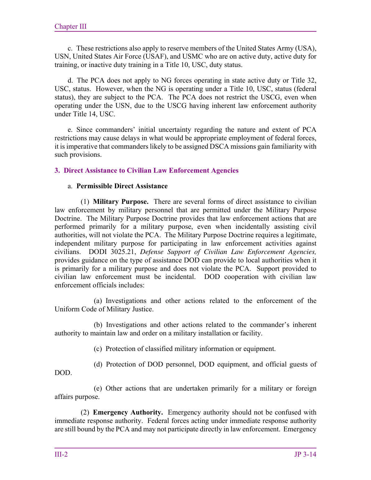 Defense Support of Civil Authorities