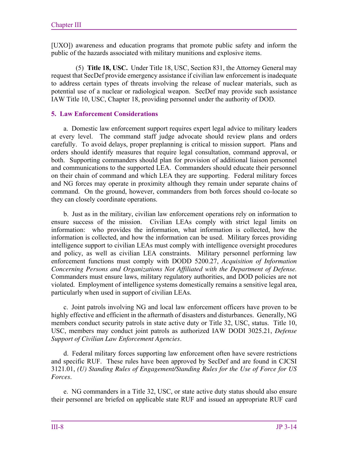 Defense Support of Civil Authorities