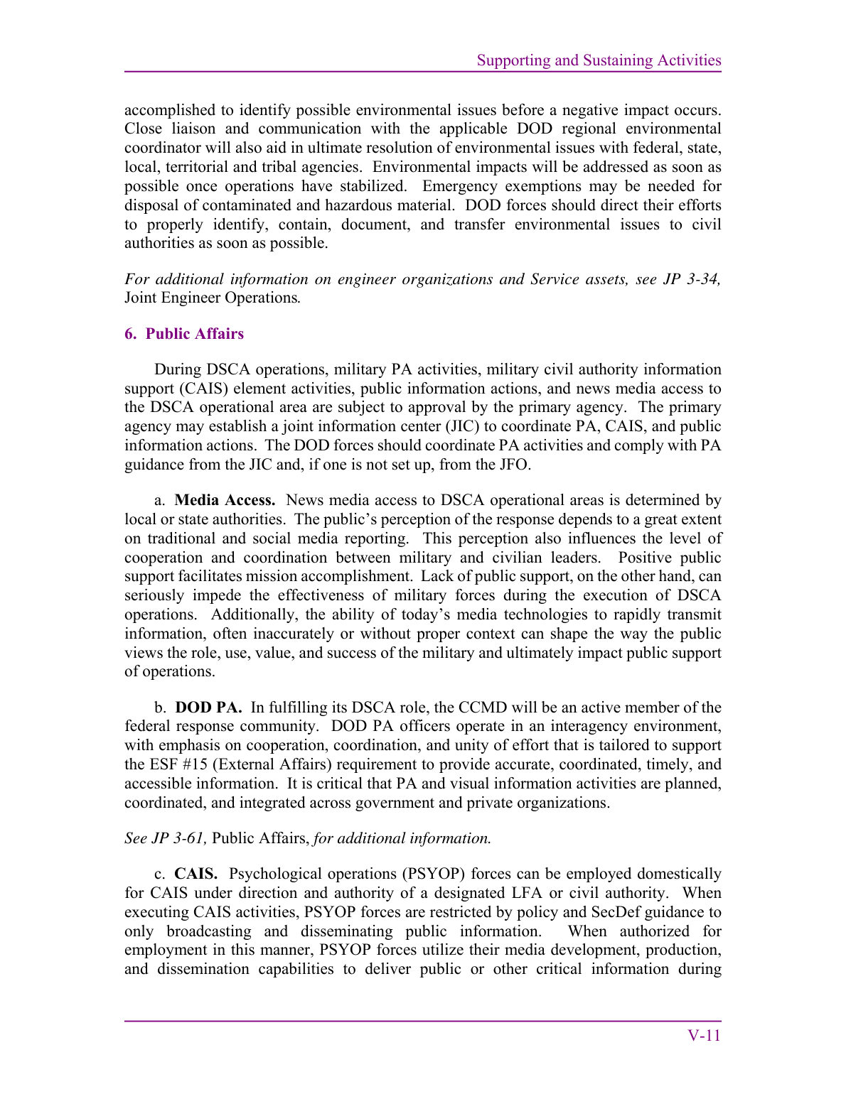 Defense Support of Civil Authorities