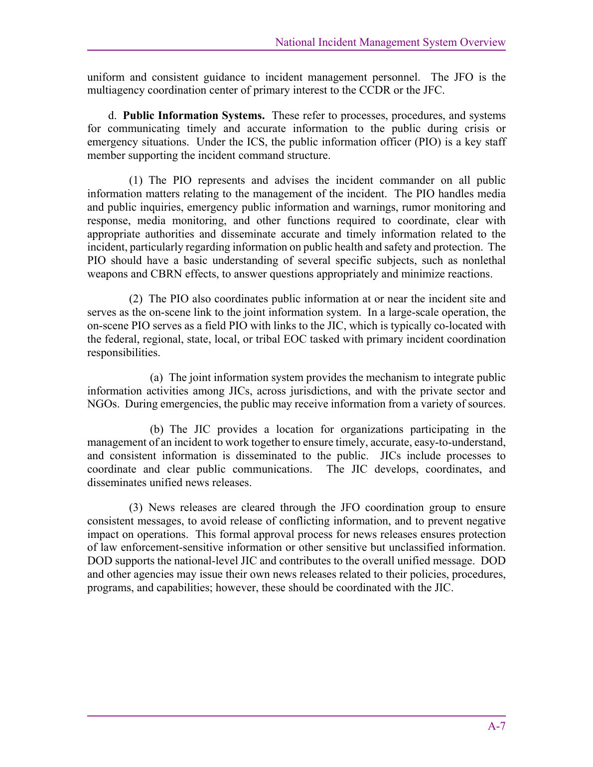 Defense Support of Civil Authorities
