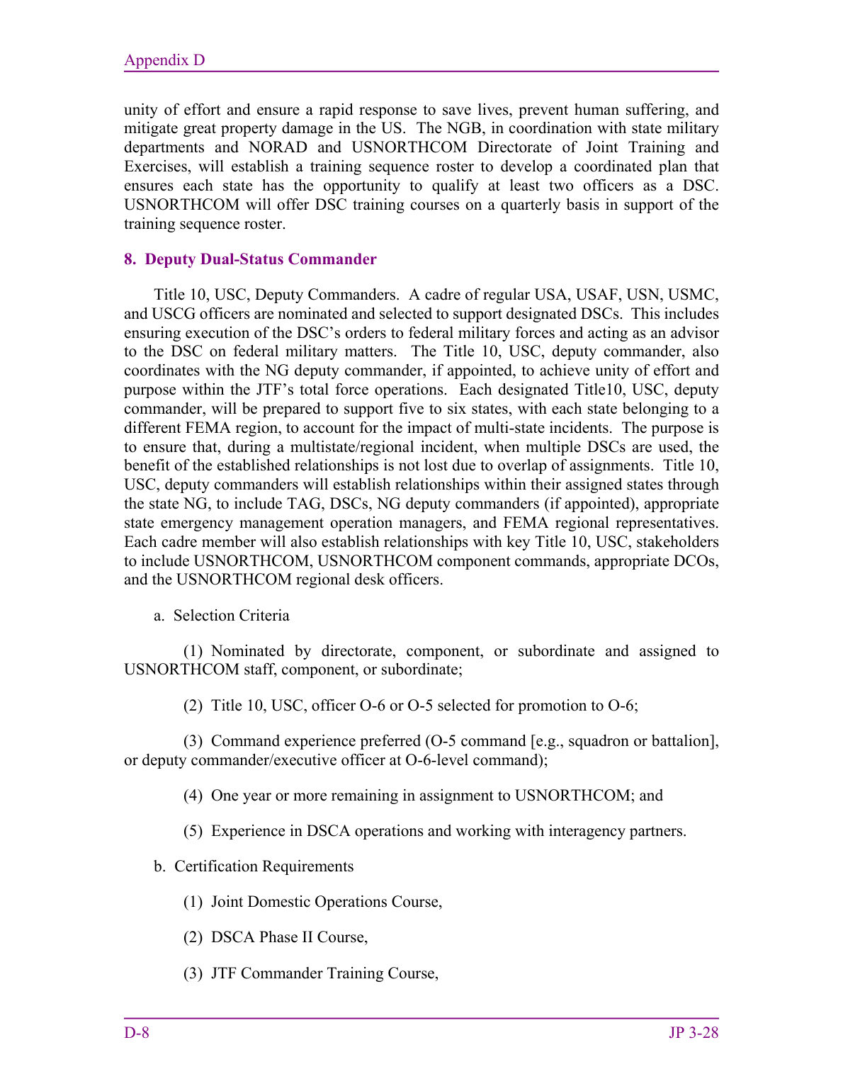 Defense Support of Civil Authorities