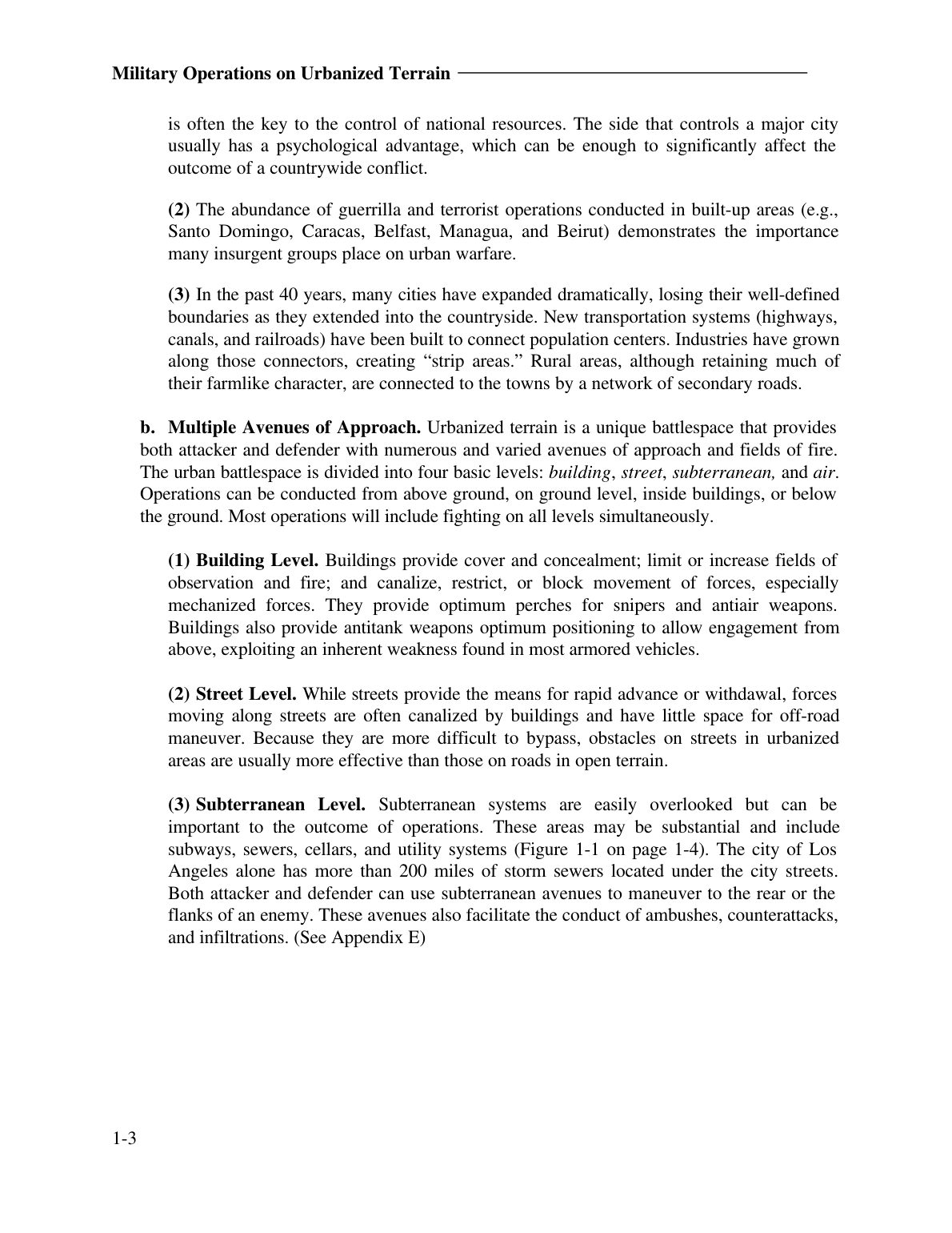 Military Operations on Urbanized Terrain (MOUT)