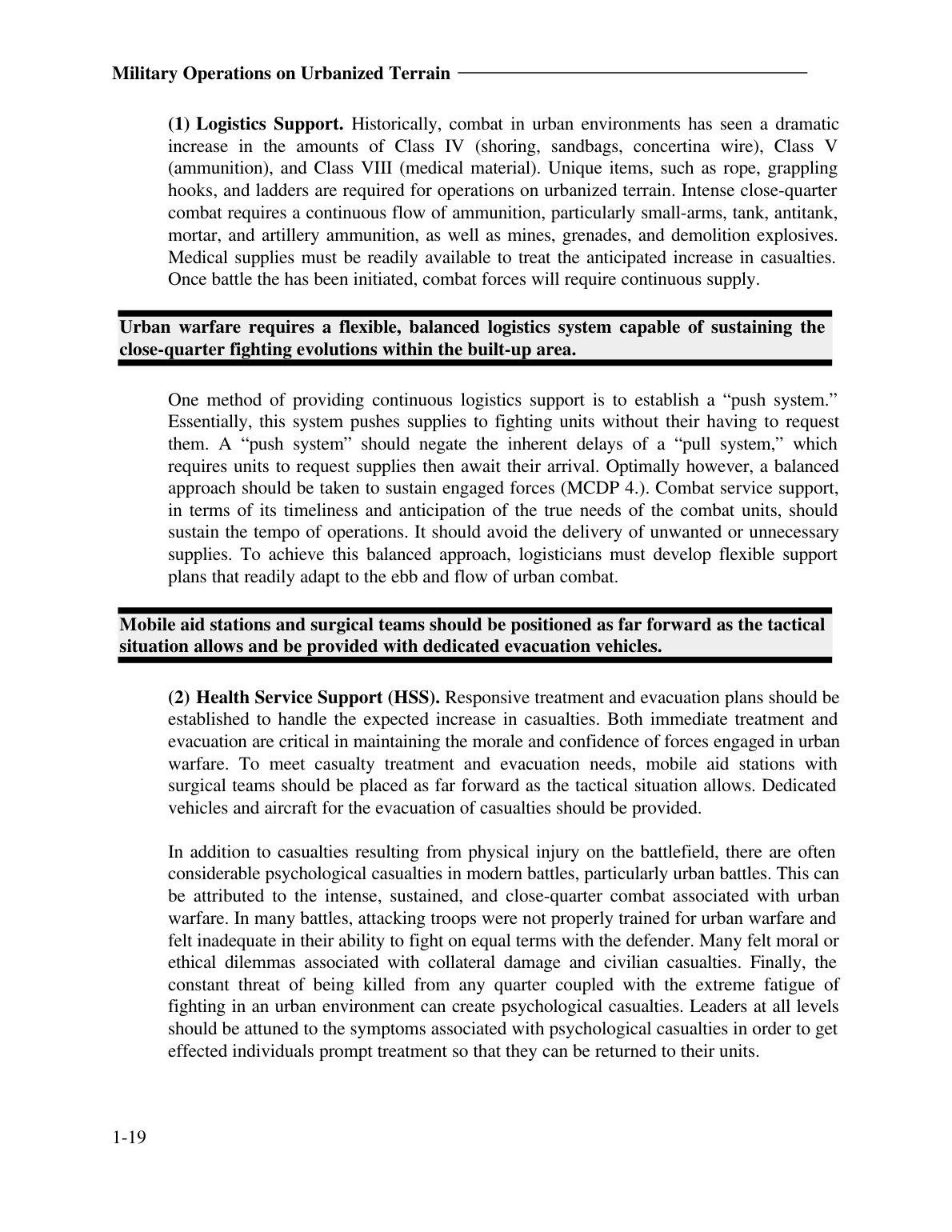 Military Operations on Urbanized Terrain (MOUT)