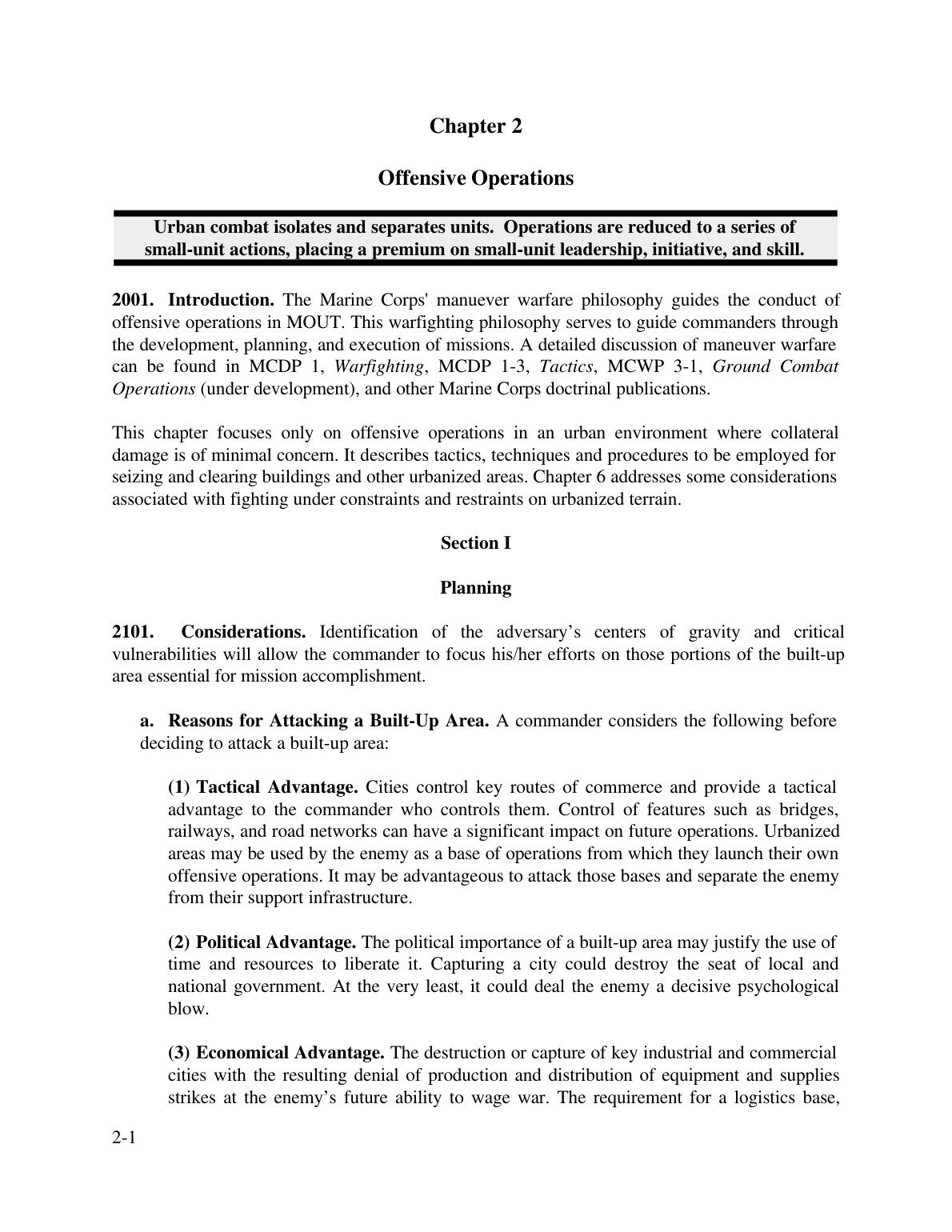 Military Operations on Urbanized Terrain (MOUT)