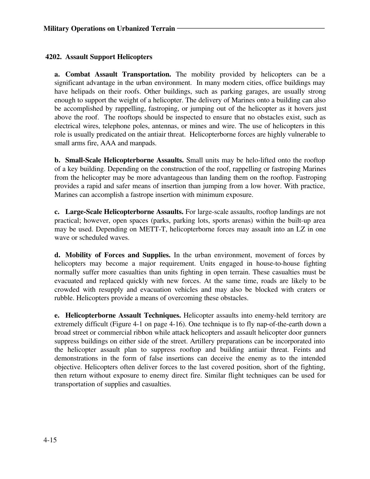 Military Operations on Urbanized Terrain (MOUT)