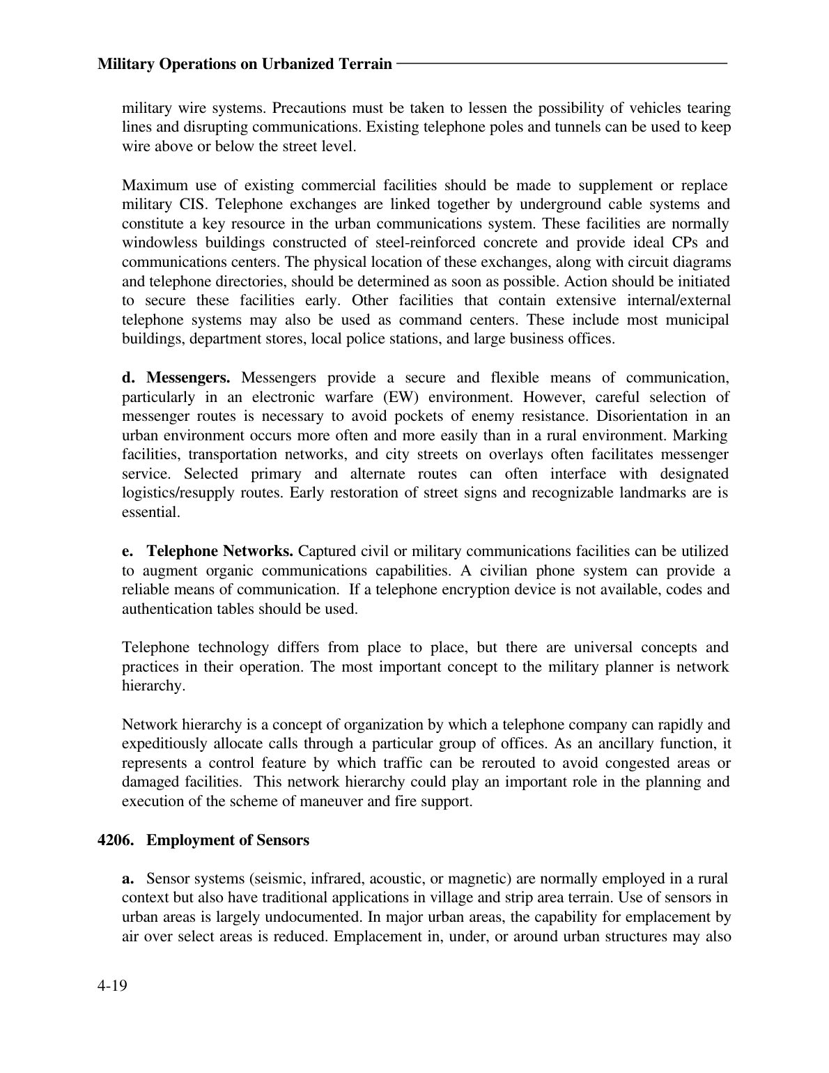 Military Operations on Urbanized Terrain (MOUT)