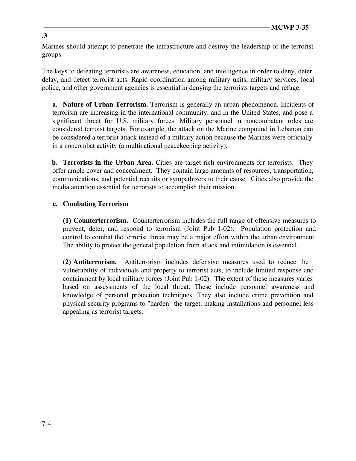 Military Operations on Urbanized Terrain (MOUT)