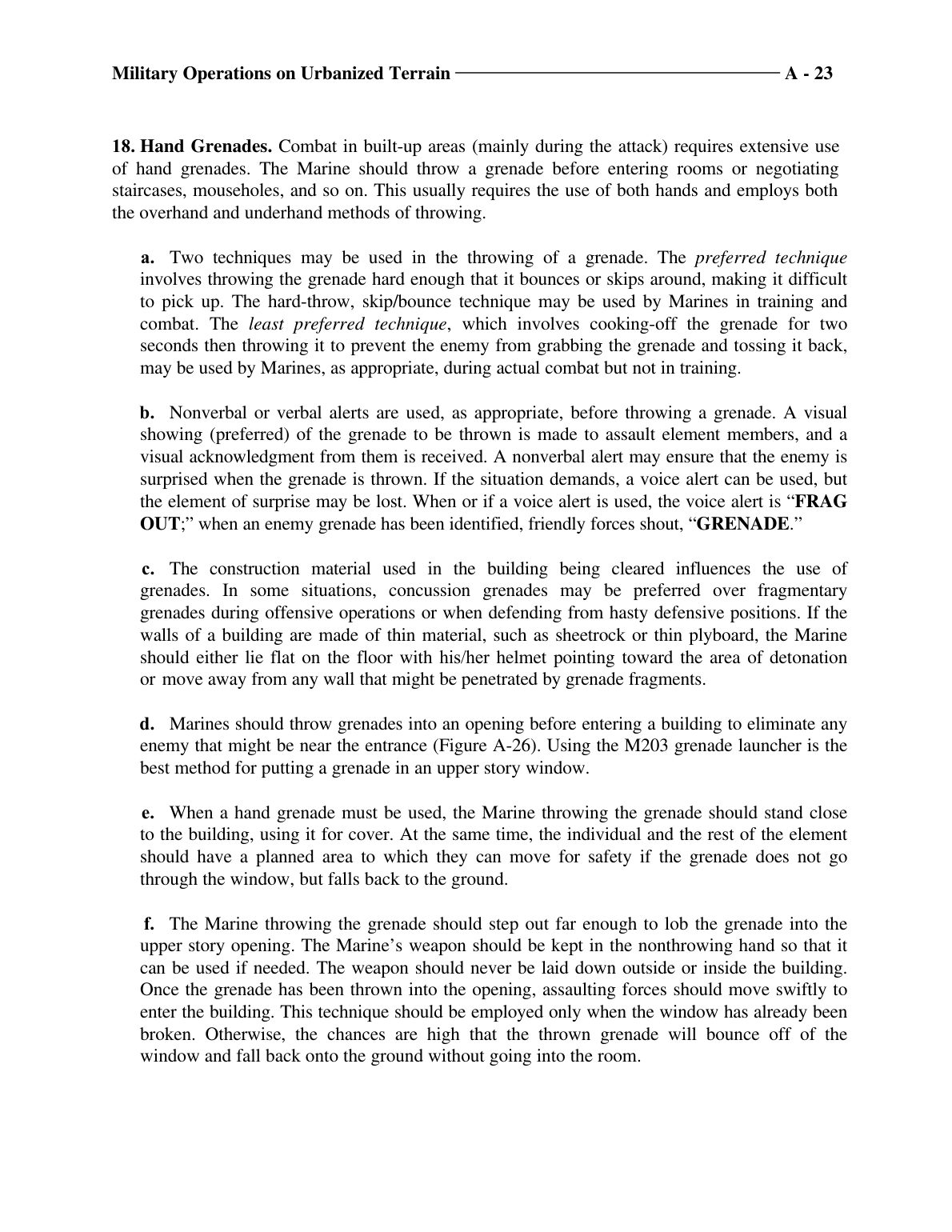 Military Operations on Urbanized Terrain (MOUT)
