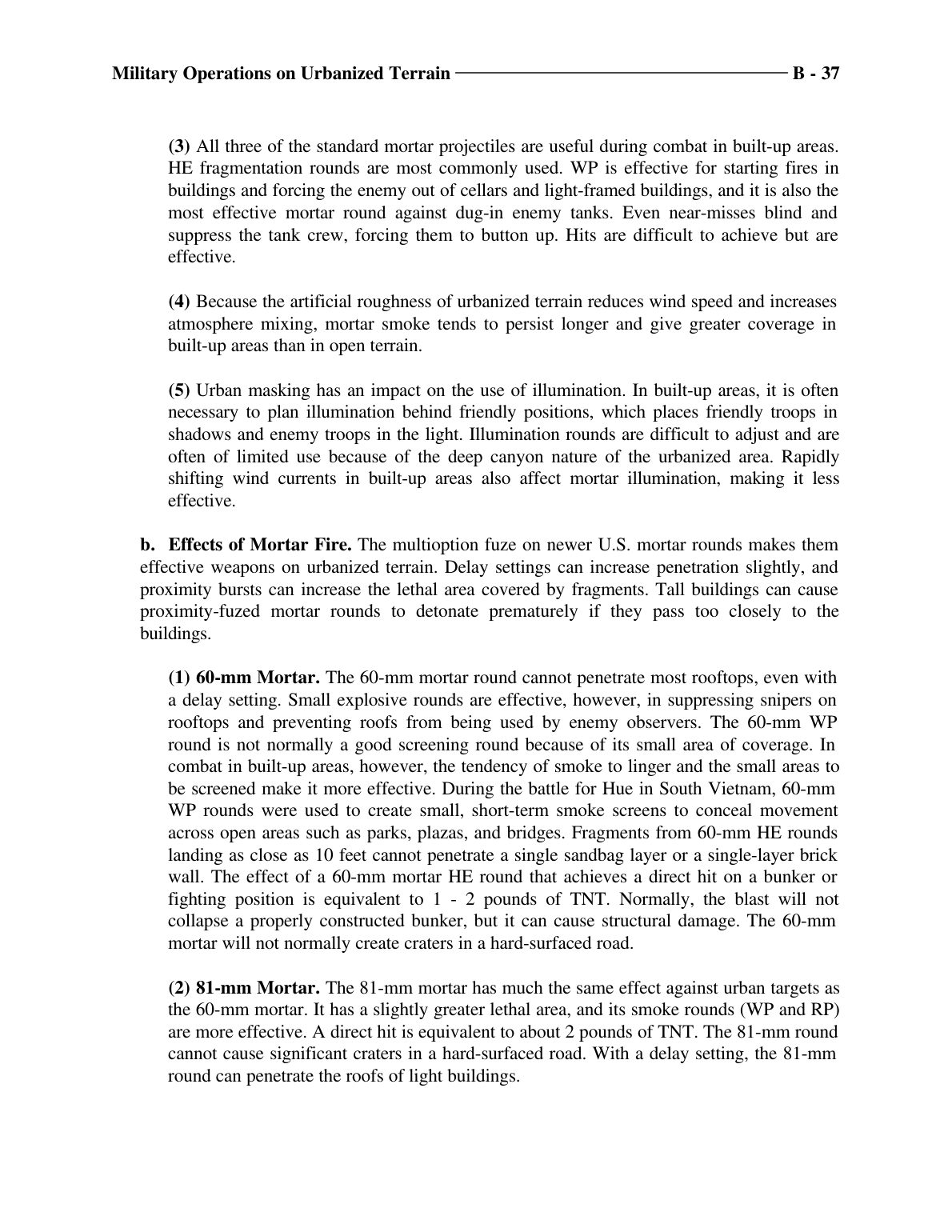 Military Operations on Urbanized Terrain (MOUT)