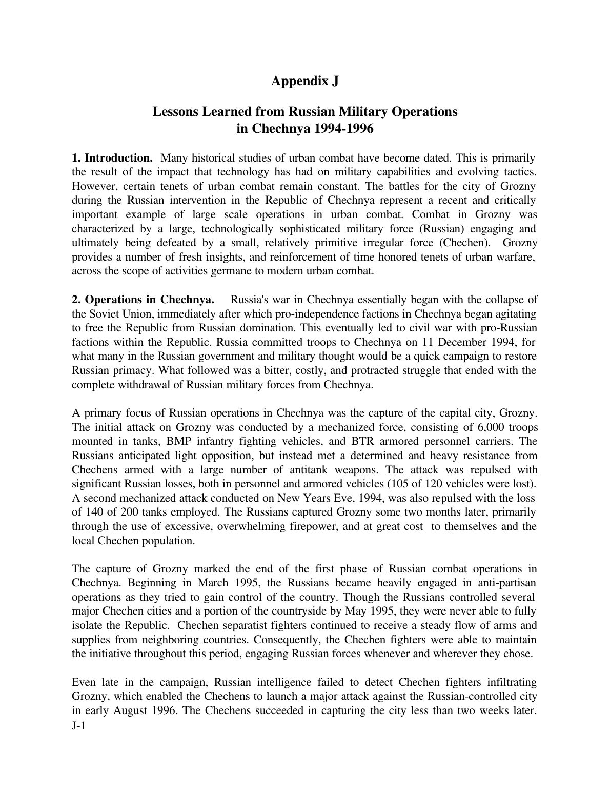 Military Operations on Urbanized Terrain (MOUT)